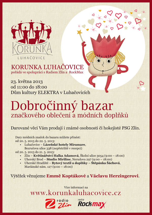 Dobročinný bazar Korunky Luhačovice 2013